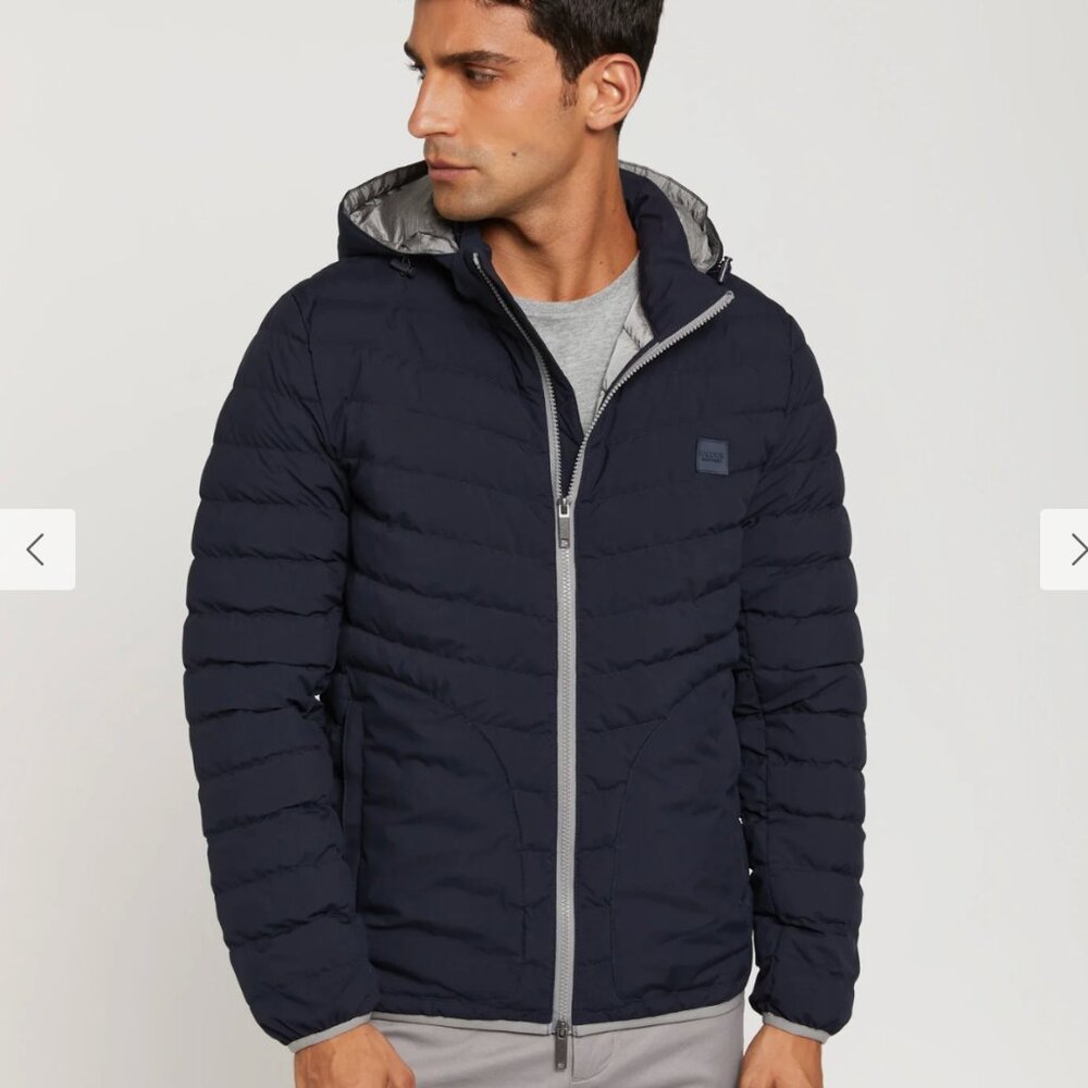Sacoor Brothers Recycled Light-Down Mens Jacket Bright Blue size Medium - Picture 4 of 6